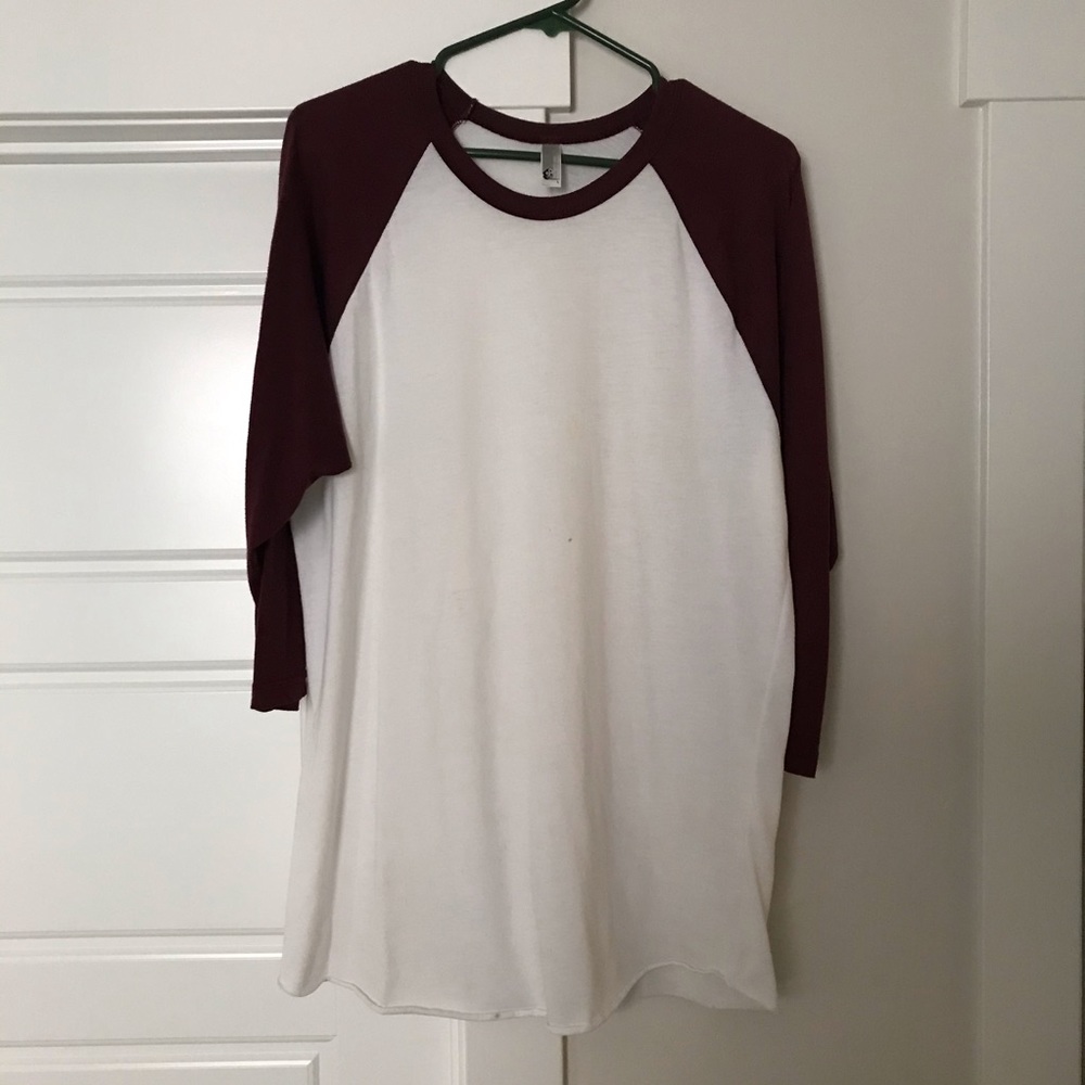 American apparel baseball T-shirt